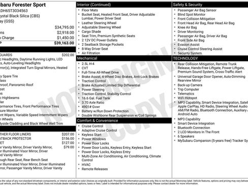 Certified 2026 Subaru Forester Sport AWD/4WD image 35