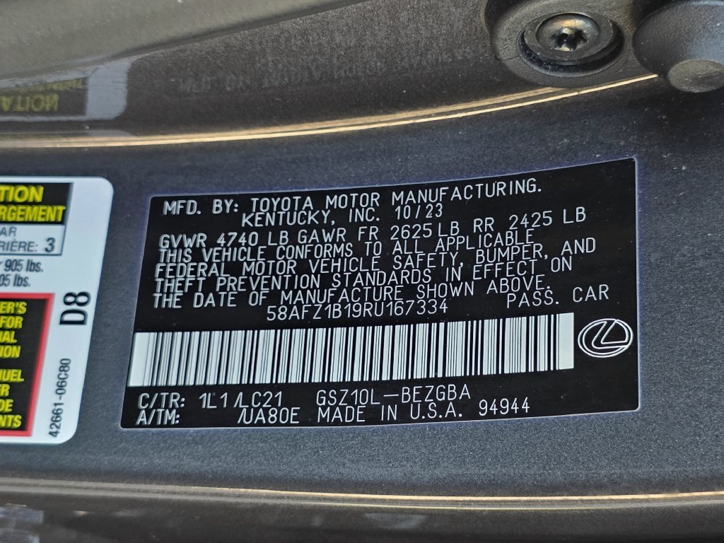 Certified 2024 Lexus ES 350 Ultra Luxury w/ Accessory Package (Z1) FWD image 3