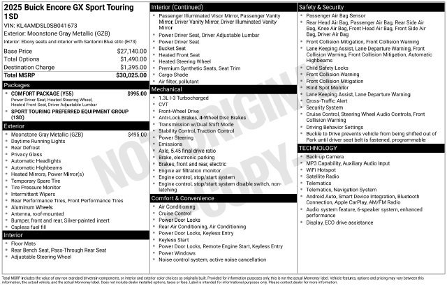 Used 2025 Buick Encore GX Sport Touring w/ Comfort Package FWD image 2