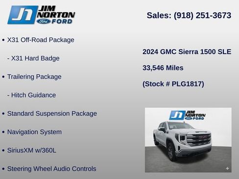 Used 2024 GMC Sierra 1500 SLE w/ X31 Off-Road Package AWD/4WD image 18