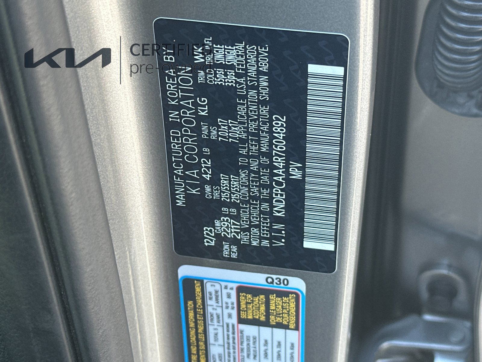 Certified 2024 Kia Seltos LX AWD/4WD image 28