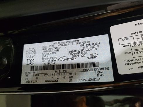 Used 2020 Ford F150 XLT w/ Equipment Group 302A Luxury image 54