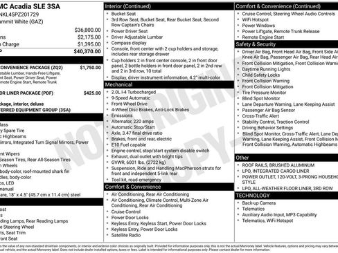 Used 2023 GMC Acadia SLE w/ Driver Convenience Package FWD image 4