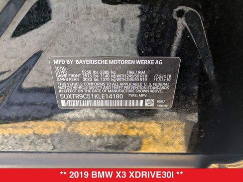 Used 2019 BMW X3 xDrive30i image 41
