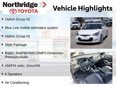 Used 2013 Hyundai Veloster w/ Style Pkg FWD image 2