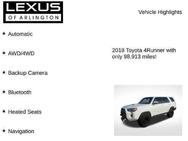 Used 2018 Toyota 4Runner TRD Off-Road Premium AWD/4WD image 7