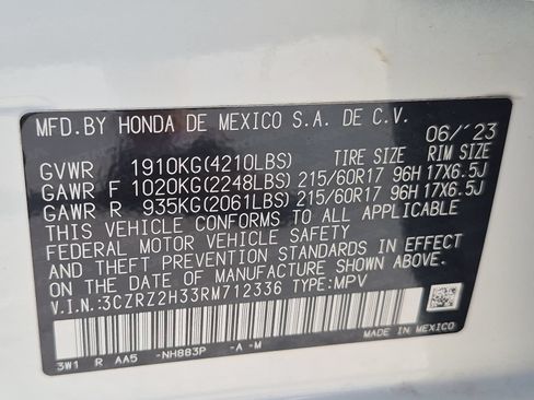 Certified 2024 Honda HR-V LX image 23