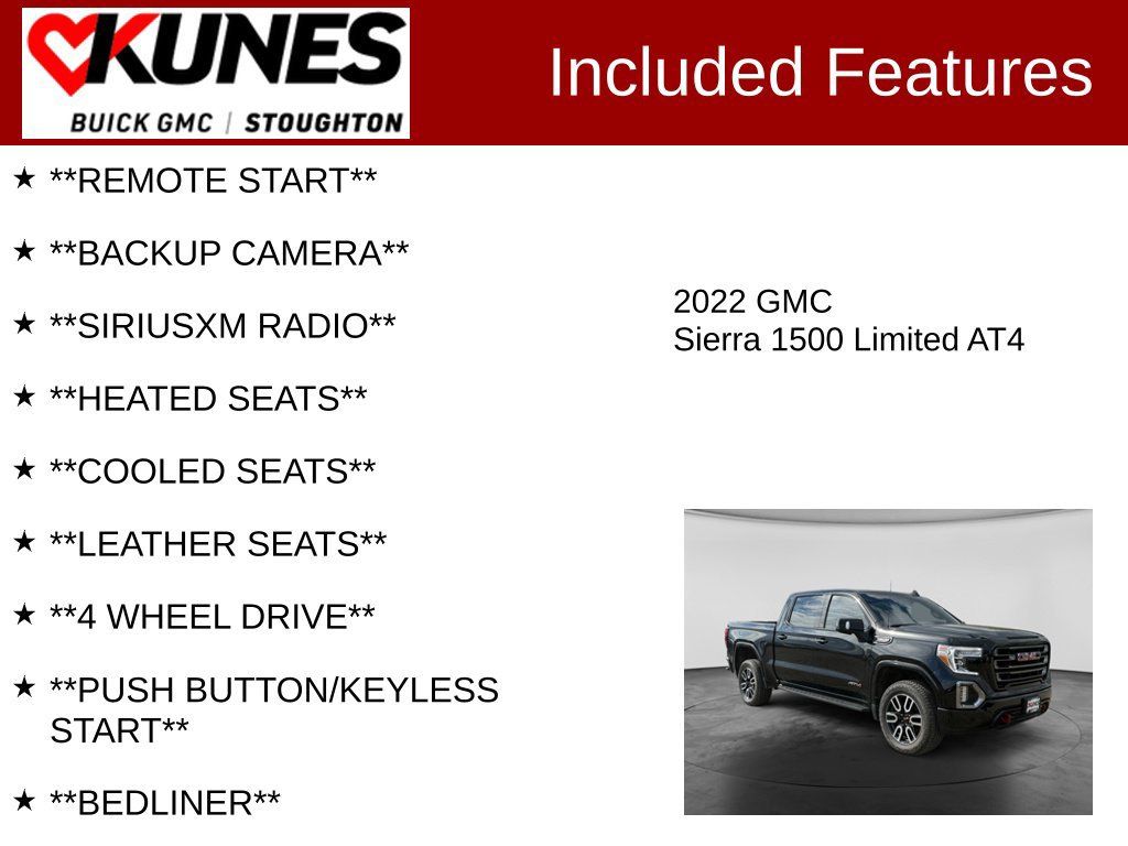 Used 2022 GMC Sierra 1500 AT4 w/ AT4 Preferred Package AWD/4WD image 2