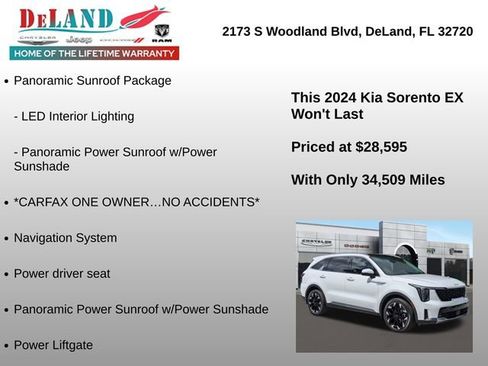 Used 2024 Kia Sorento EX w/ Panoramic Sunroof Package FWD image 6