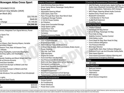 Used 2021 Volkswagen Atlas Cross Sport S image 12