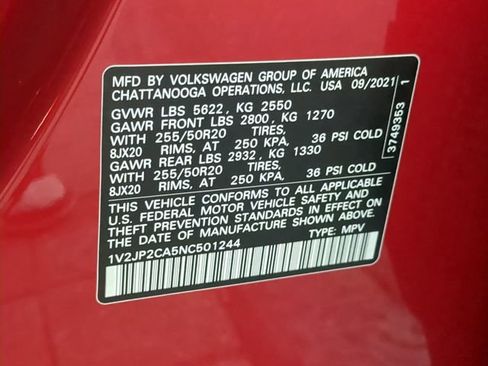 Certified 2022 Volkswagen Atlas SE w/ Panoramic Sunroof Package image 37