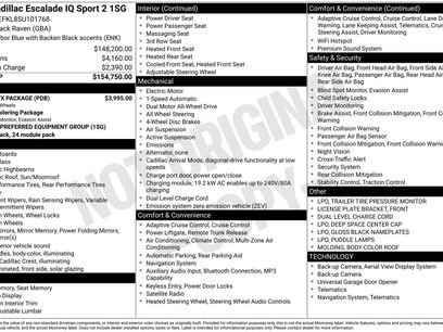 New 2025 Cadillac Escalade IQ Sport 2 w/ LPO, ONYX Package