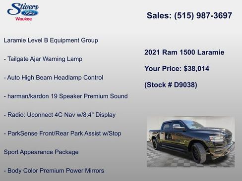 Used 2021 RAM 1500 Laramie AWD/4WD image 16