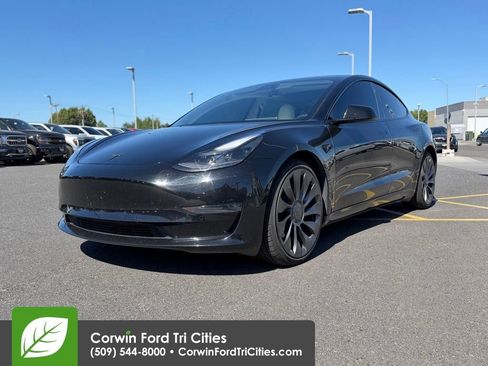 Used 2021 Tesla Model 3 Performance AWD/4WD image 1