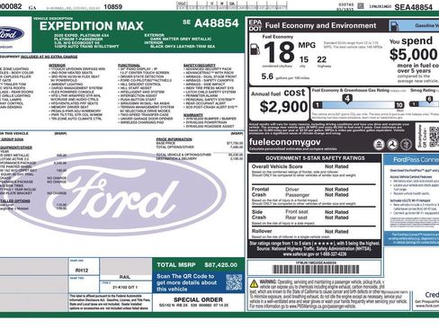 Used 2025 Ford Expedition Max Platinum w/ Stealth Performance Package AWD/4WD image 13