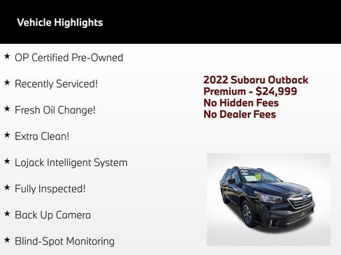 Used 2022 Subaru Outback Premium AWD/4WD image 2