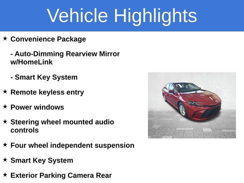 Used 2025 Toyota Camry LE w/ Convenience Package FWD image 4