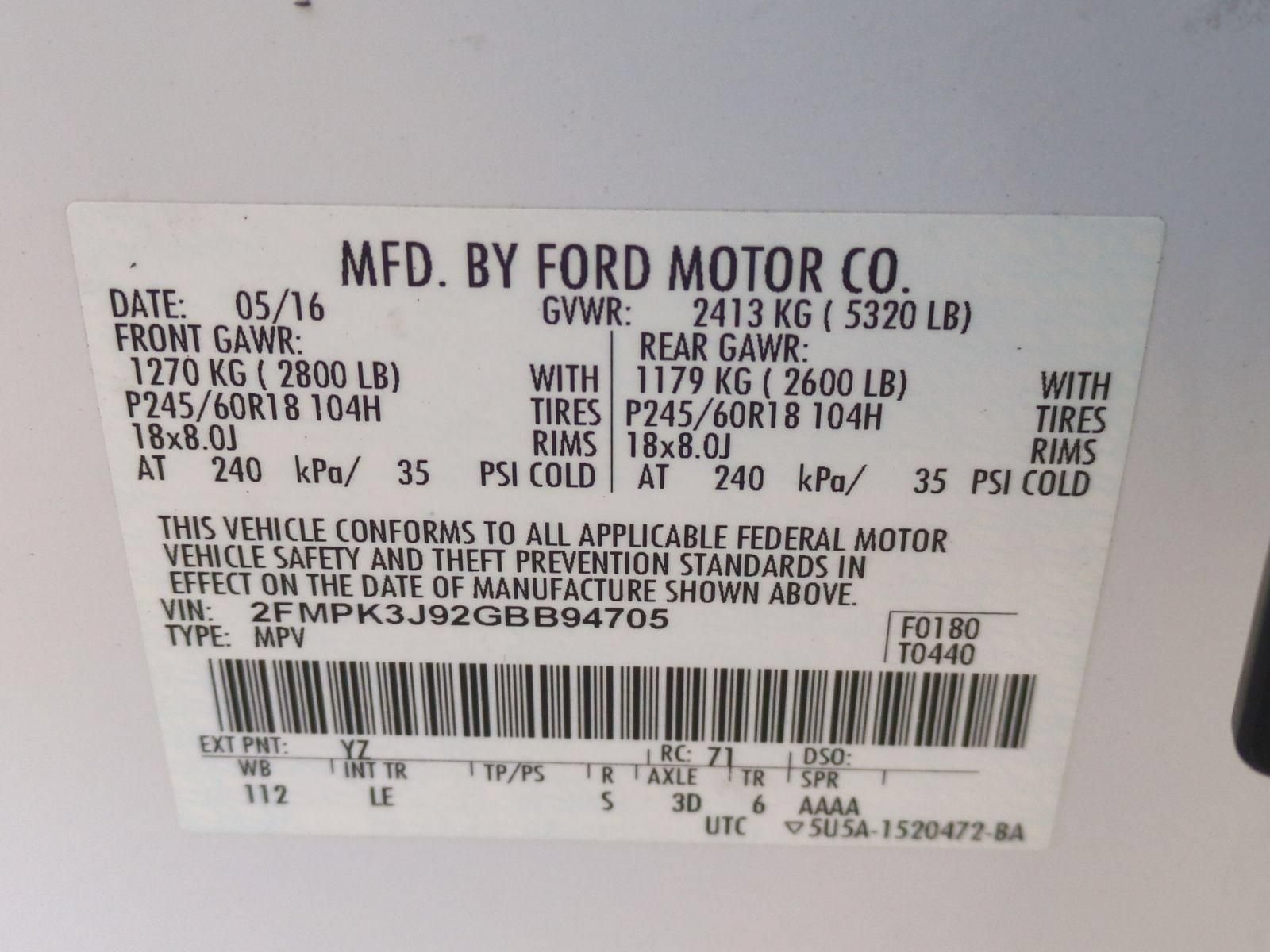 Used 2016 Ford Edge SEL w/ Equipment Group 201A FWD image 28