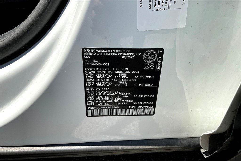 Used 2022 Volkswagen Atlas SEL AWD/4WD image 20