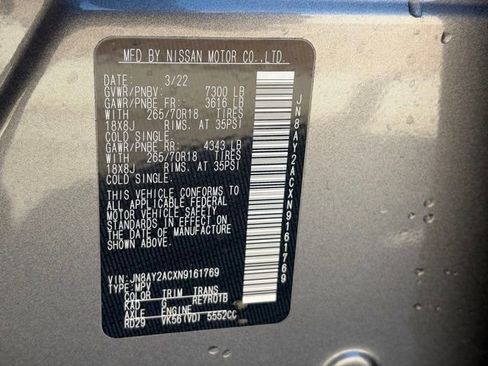 Used 2022 Nissan Armada SV w/ Cargo Package image 23