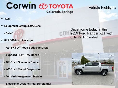 Used 2019 Ford Ranger XLT w/ FX4 Off-Road Package AWD/4WD image 7