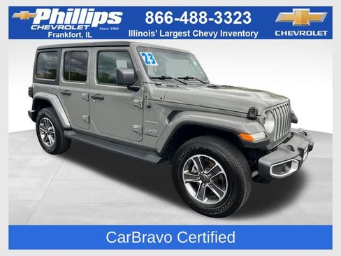 Used 2023 Jeep Wrangler Unlimited Sahara w/ LED Lighting Group AWD/4WD image 1