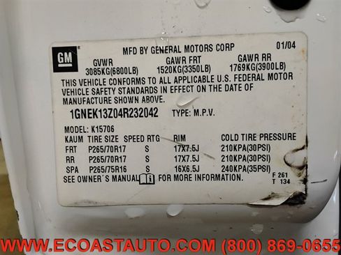 Used 2004 Chevrolet Tahoe Z71 w/ Z71 Preferred Equipment Group AWD/4WD image 20