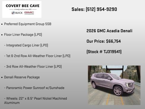 New 2026 GMC Acadia Denali AWD/4WD image 6