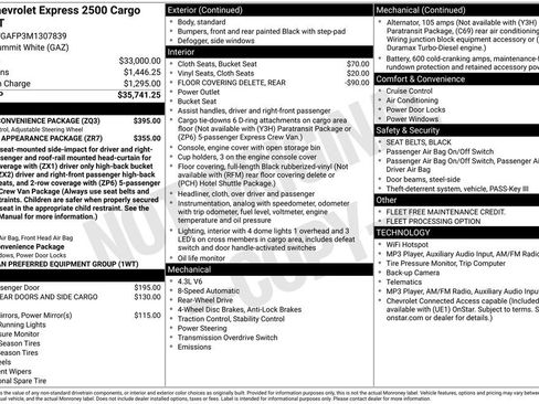 Used 2021 Chevrolet Express 2500 w/ Driver Convenience Package RWD image 18