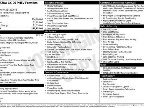 Certified 2025 MAZDA CX-90 Plug-In Hybrid w/Premium Sport AWD/4WD image 5