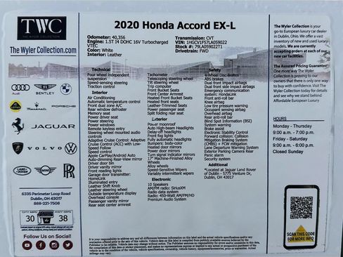 Used 2020 Honda Accord EX-L image 48