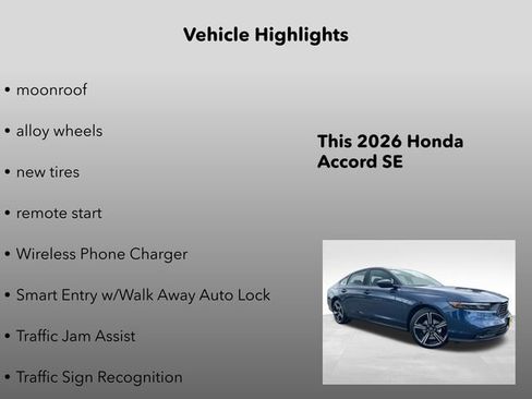 New 2026 Honda Accord SE image 15