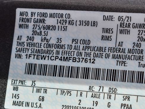 Used 2021 Ford F150 XL w/ STX Appearance Package image 27