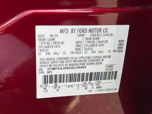 Certified 2019 Ford Edge SEL w/ Equipment Group 201A AWD/4WD image 30