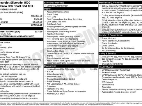 Used 2020 Chevrolet Silverado 1500 Custom w/ Infotainment Package RWD image 2