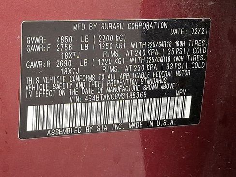 Used 2021 Subaru Outback Limited image 28