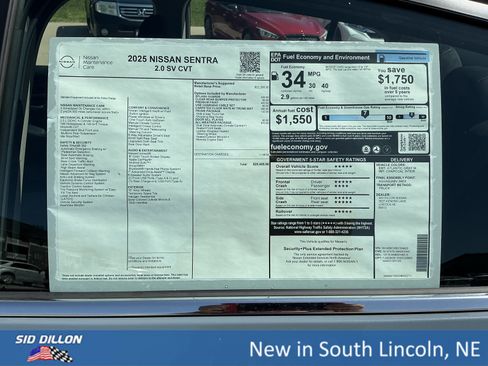 New 2025 Nissan Sentra SV w/ All-Weather Package image 13