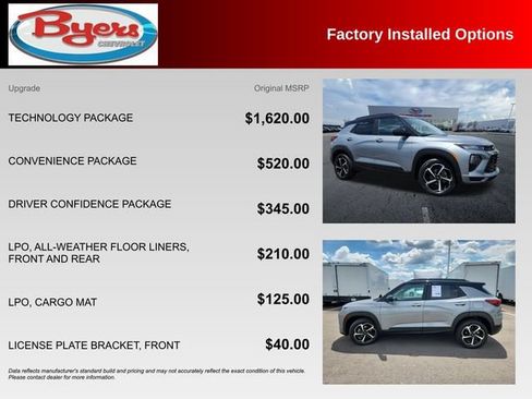 Used 2023 Chevrolet TrailBlazer RS w/ Technology Package FWD image 10