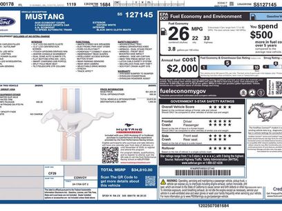 New 2025 Ford Mustang Coupe w/ Wheel & Stripe Package