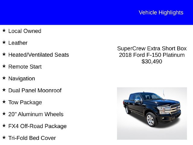 Used 2018 Ford F150 Platinum w/ Equipment Group 701A Luxury AWD/4WD image 2