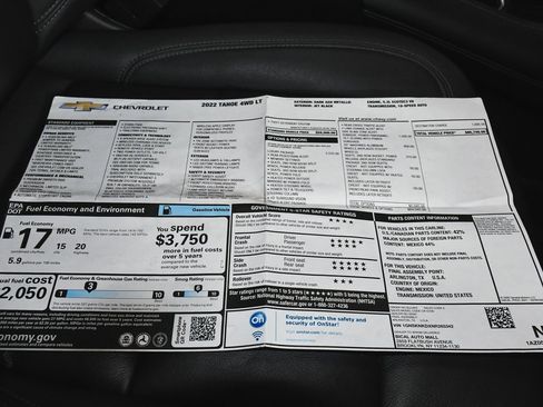 Used 2022 Chevrolet Tahoe LT w/ Luxury Package image 60