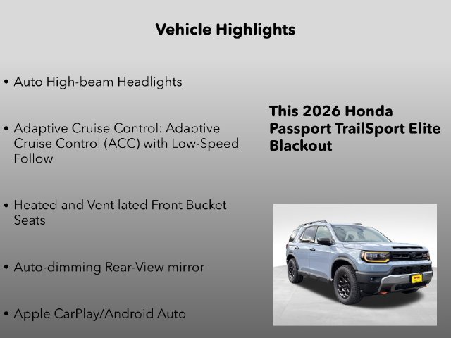 New 2026 Honda Passport TrailSport Elite image 32