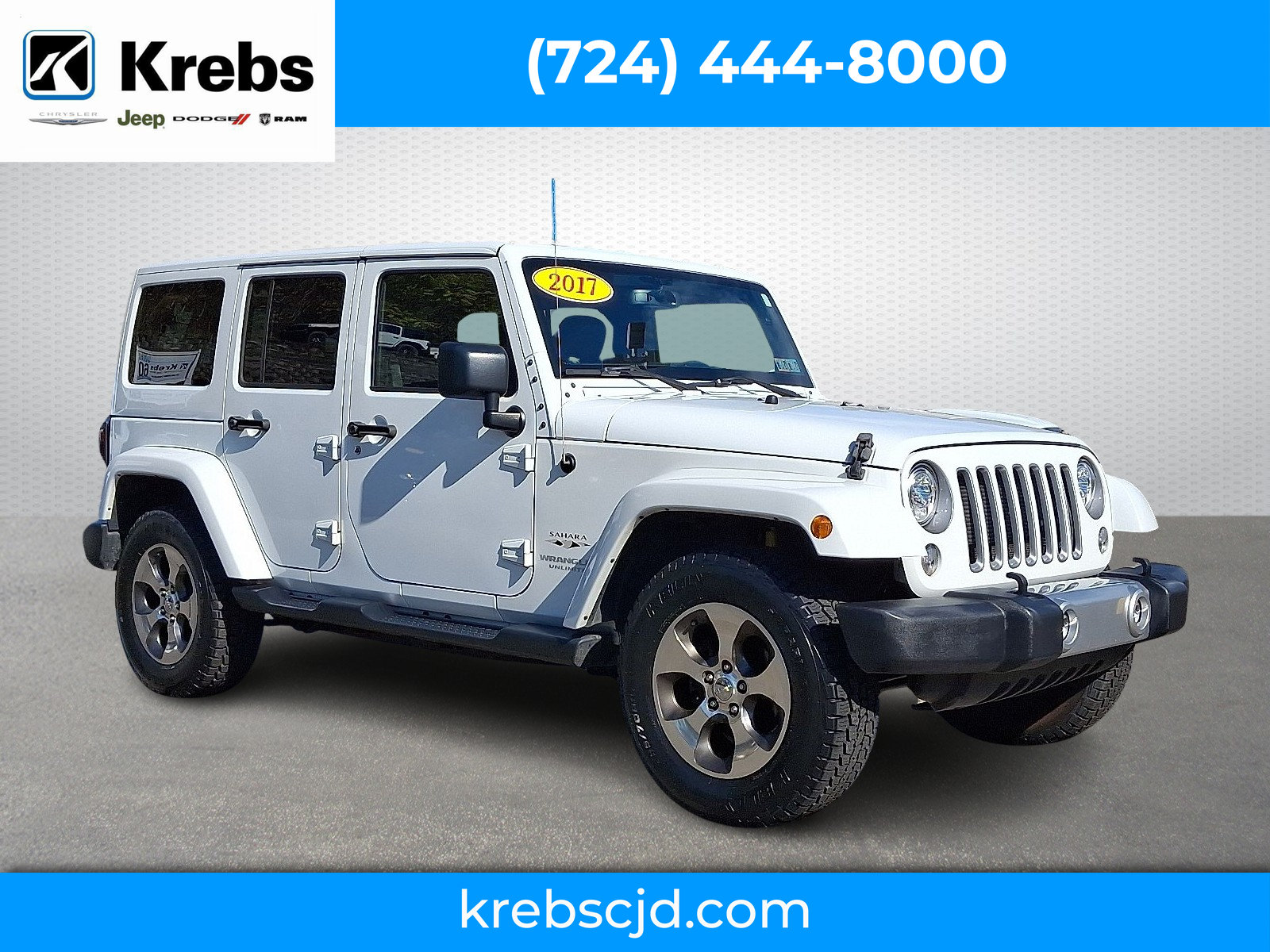 Certified 2017 Jeep Wrangler Unlimited Sahara w/ Connectivity Group AWD/4WD image 1