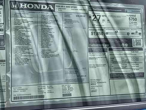 New 2026 Honda HR-V Sport image 31