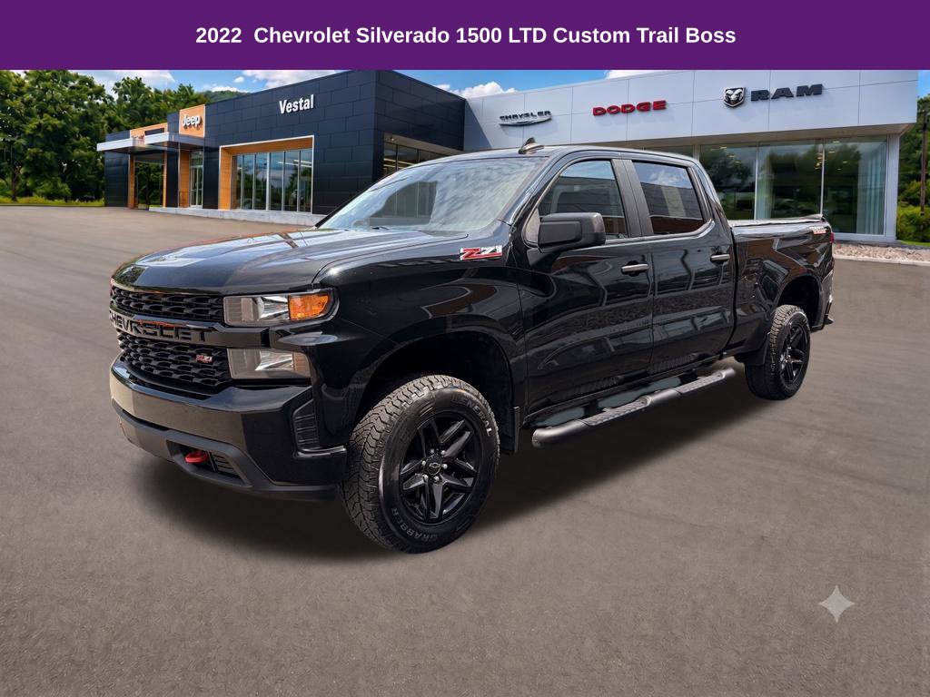Used 2022 Chevrolet Silverado 1500 Custom Trail Boss w/ LPO, Dark Essentials Package AWD/4WD image 2