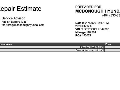 Used 2020 BMW X3 sDrive30i w/ Convenience Package image 4