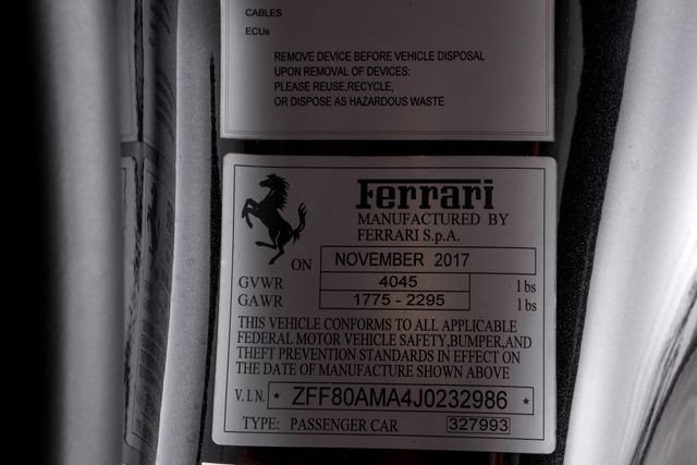 Certified 2018 Ferrari 488 Spider RWD image 66