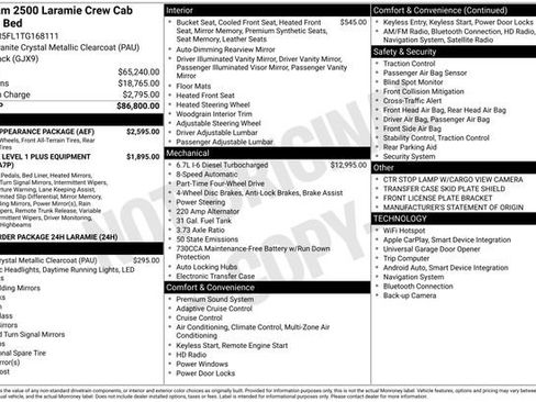 New 2026 RAM 2500 Laramie w/ Sport Appearance Package AWD/4WD image 19