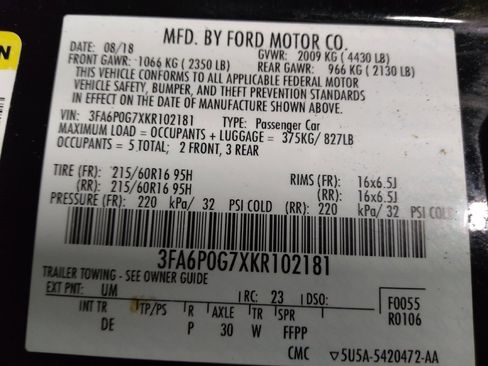 Used 2019 Ford Fusion S image 33