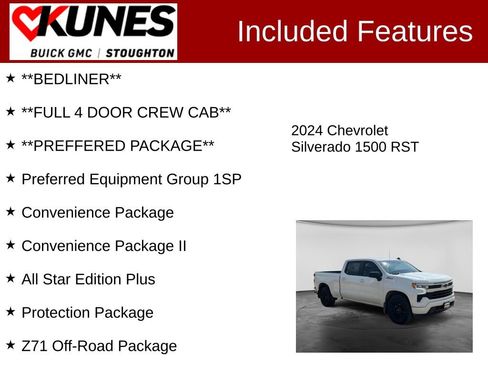 Used 2024 Chevrolet Silverado 1500 RST w/ Z71 Off-Road Package AWD/4WD image 3
